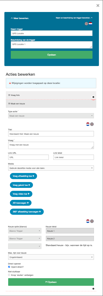 left-50 =299x Locatie; Geavanceerd bewerken