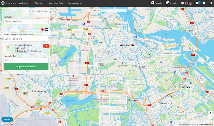 =x503 Locatie; Applicatie uitrollen